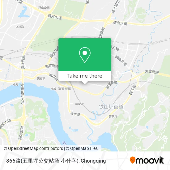 866路(五里坪公交站场-小什字) map