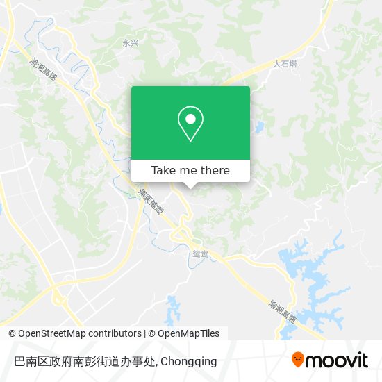 巴南区政府南彭街道办事处 map