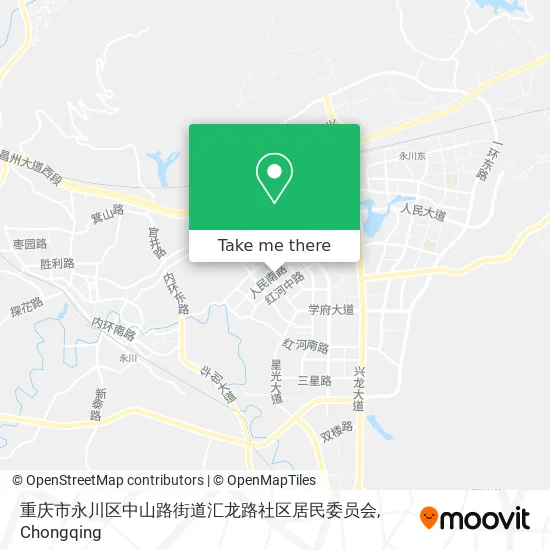 重庆市永川区中山路街道汇龙路社区居民委员会 map