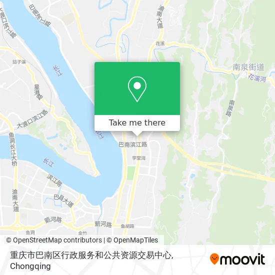 重庆市巴南区行政服务和公共资源交易中心 map