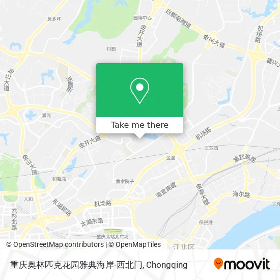 重庆奥林匹克花园雅典海岸-西北门 map