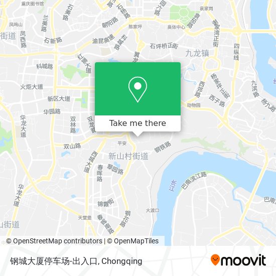 钢城大厦停车场-出入口 map