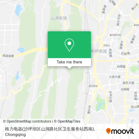 格力电器(沙坪坝区山洞路社区卫生服务站西南) map