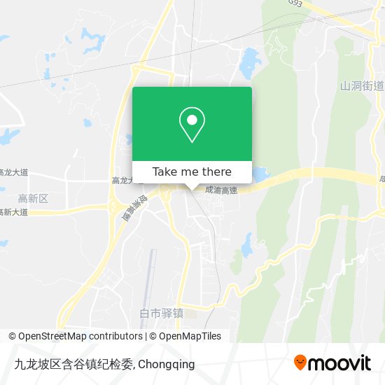 九龙坡区含谷镇纪检委 map
