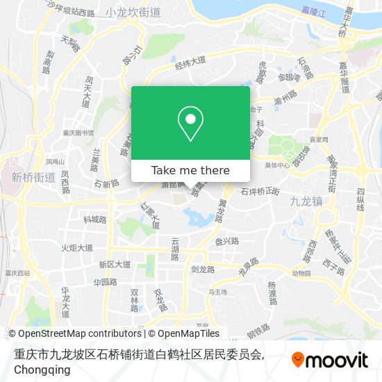 重庆市九龙坡区石桥铺街道白鹤社区居民委员会 map