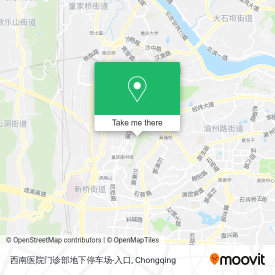 西南医院门诊部地下停车场-入口 map