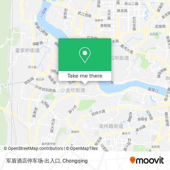 军盾酒店停车场-出入口 map