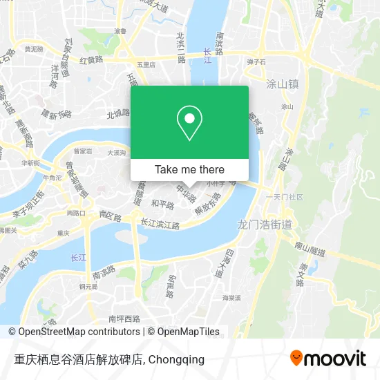 重庆栖息谷酒店解放碑店 map