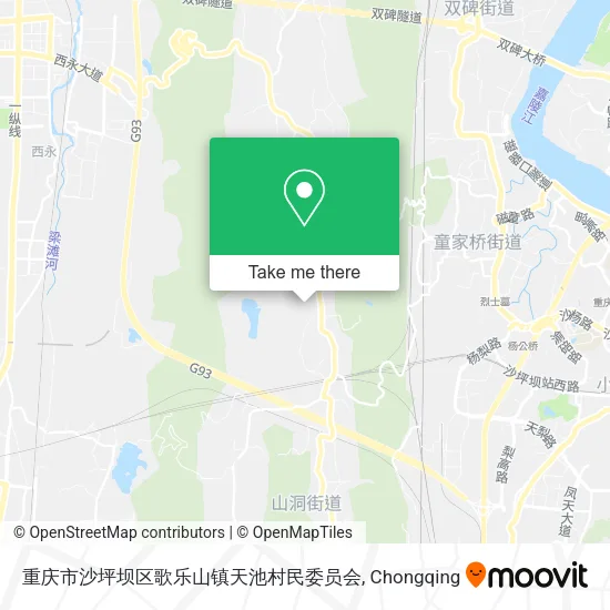 重庆市沙坪坝区歌乐山镇天池村民委员会 map