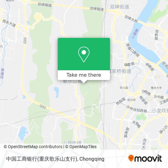中国工商银行(重庆歌乐山支行) map