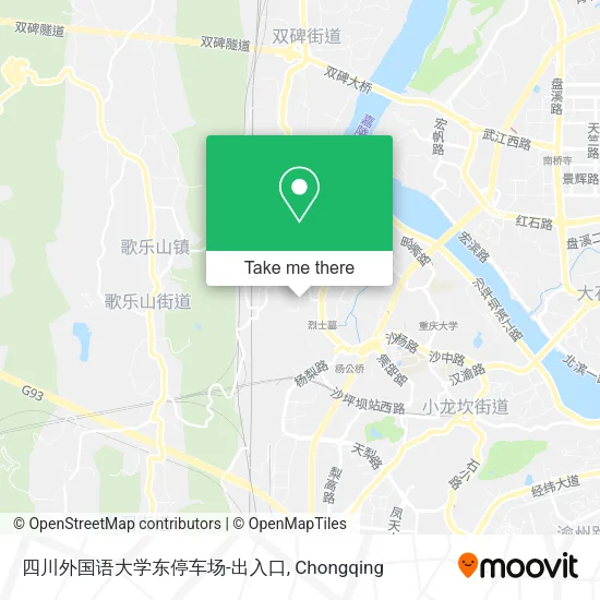 四川外国语大学东停车场-出入口 map