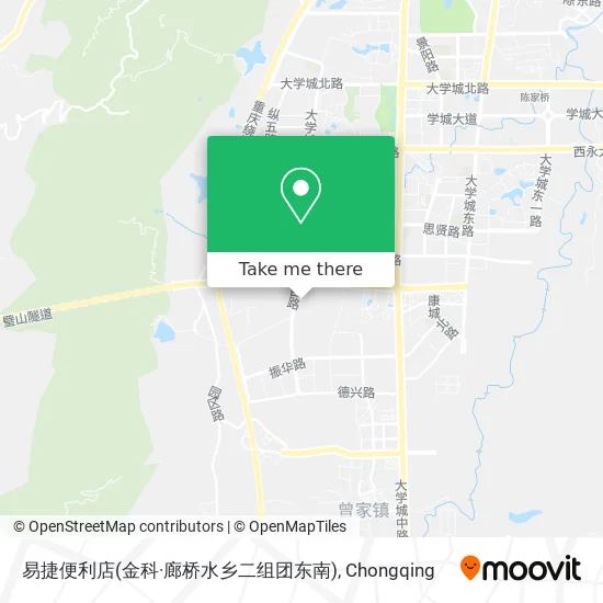 易捷便利店(金科·廊桥水乡二组团东南) map