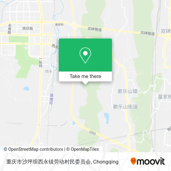 重庆市沙坪坝西永镇劳动村民委员会 map