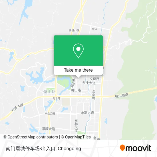 南门唐城停车场-出入口 map