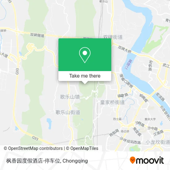 枫香园度假酒店-停车位 map