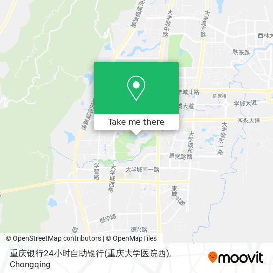 重庆银行24小时自助银行(重庆大学医院西) map