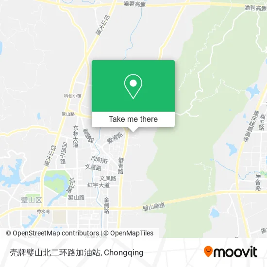 壳牌璧山北二环路加油站 map