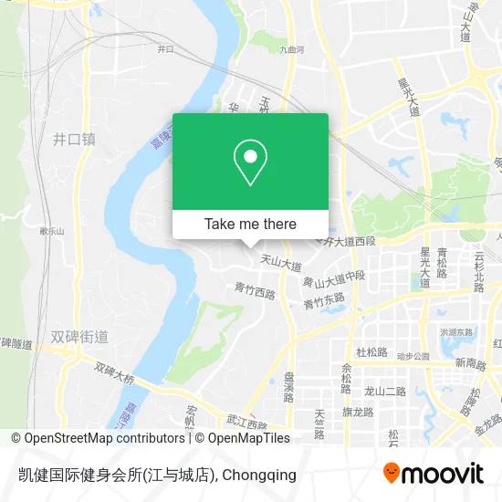 凯健国际健身会所(江与城店) map
