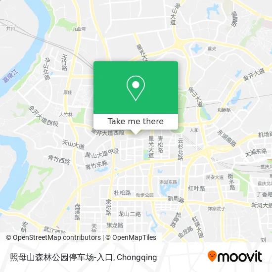 照母山森林公园停车场-入口 map