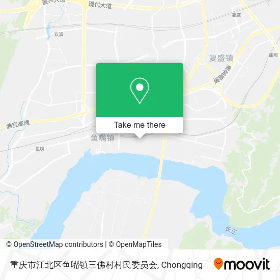 重庆市江北区鱼嘴镇三佛村村民委员会 map
