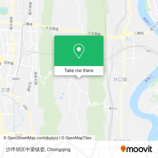 沙坪坝区中梁镇委 map
