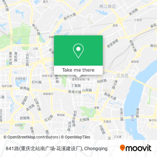 841路(重庆北站南广场-花溪建设厂) map