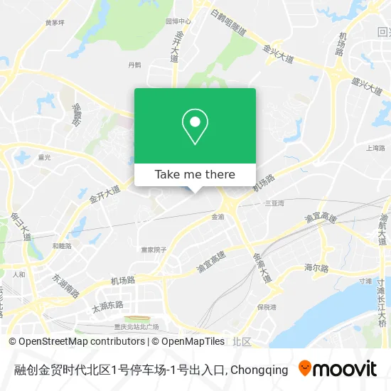 融创金贸时代北区1号停车场-1号出入口 map