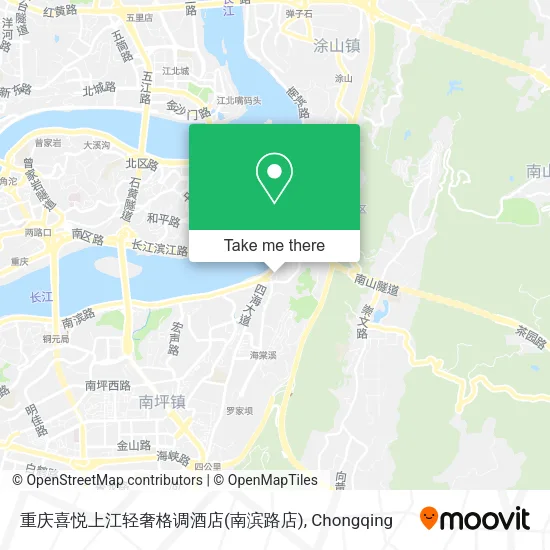 重庆喜悦上江轻奢格调酒店(南滨路店) map