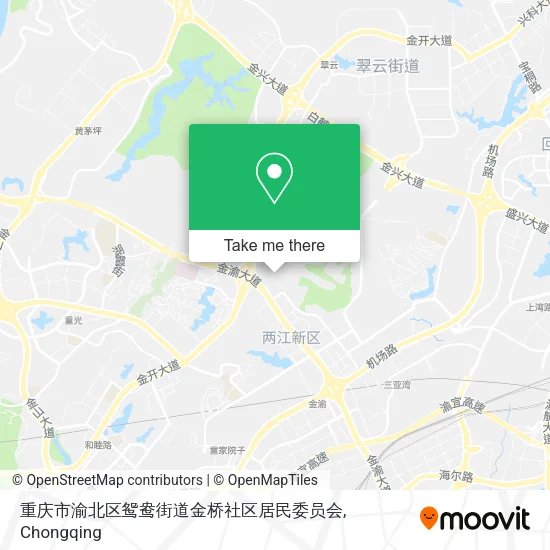 重庆市渝北区鸳鸯街道金桥社区居民委员会 map