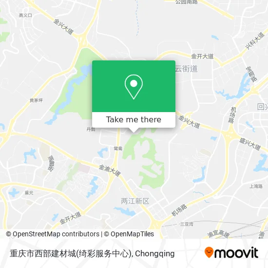 重庆市西部建材城(绮彩服务中心) map