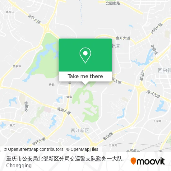 重庆市公安局北部新区分局交巡警支队勤务一大队 map