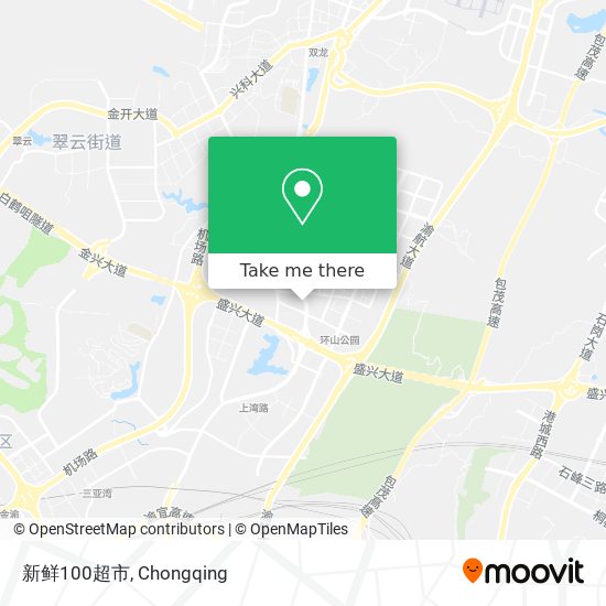 新鲜100超市 map
