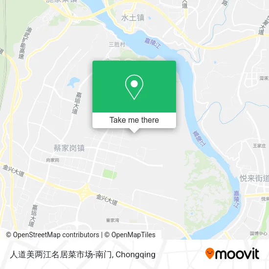 人道美两江名居菜市场-南门 map