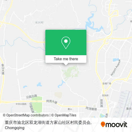 重庆市渝北区双龙湖街道方家山社区村民委员会 map