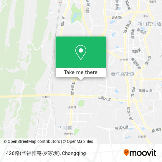 426路(华福雅苑-罗家坝) map