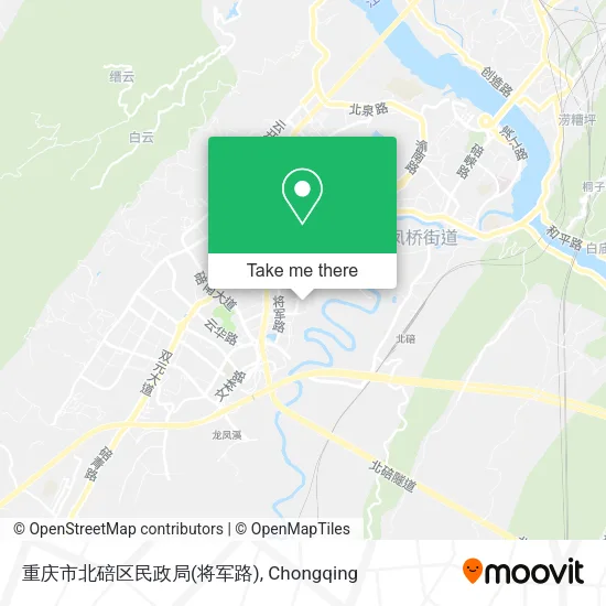 重庆市北碚区民政局(将军路) map