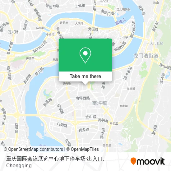 重庆国际会议展览中心地下停车场-出入口 map