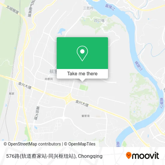 576路(轨道蔡家站-同兴枢纽站) map