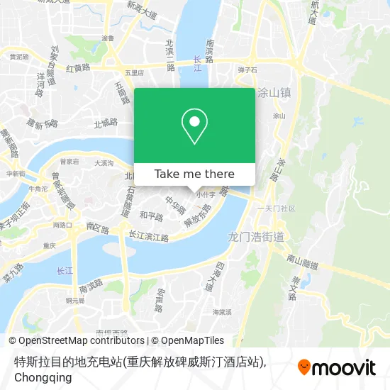 特斯拉目的地充电站(重庆解放碑威斯汀酒店站) map