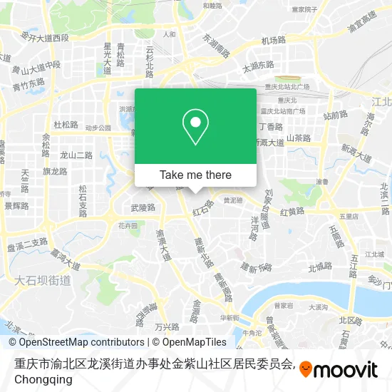 重庆市渝北区龙溪街道办事处金紫山社区居民委员会 map