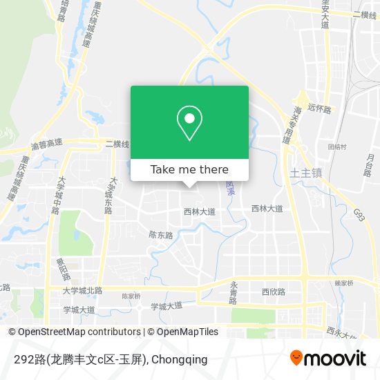 292路(龙腾丰文c区-玉屏) map