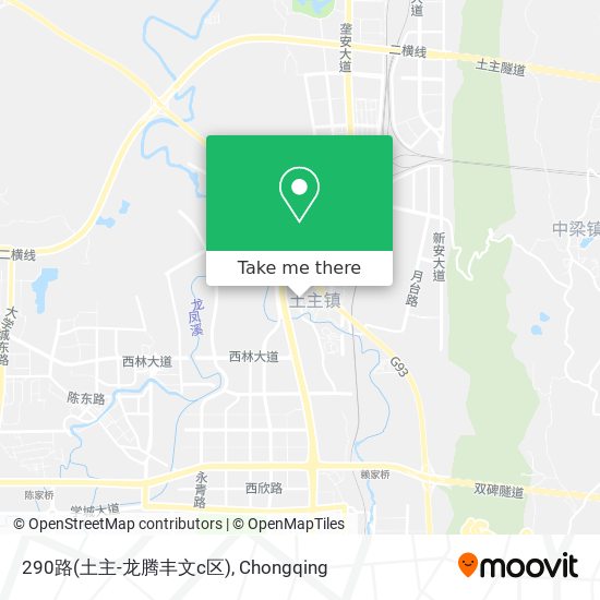 290路(土主-龙腾丰文c区) map