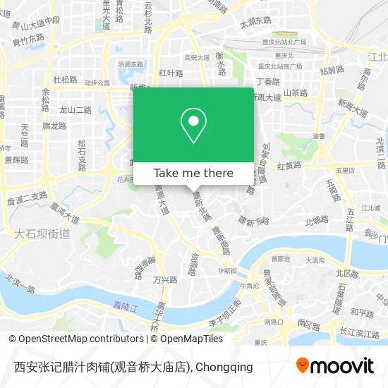 西安张记腊汁肉铺(观音桥大庙店) map