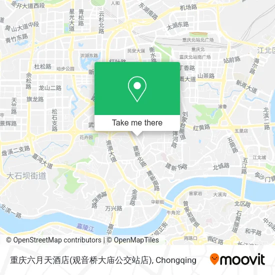 重庆六月天酒店(观音桥大庙公交站店) map