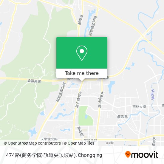 474路(商务学院-轨道尖顶坡站) map