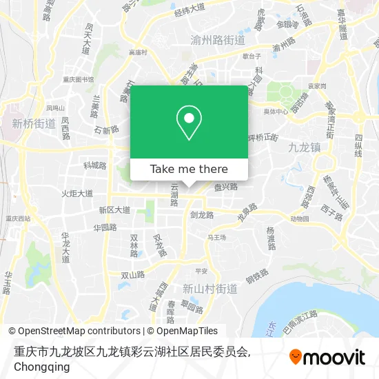 重庆市九龙坡区九龙镇彩云湖社区居民委员会 map