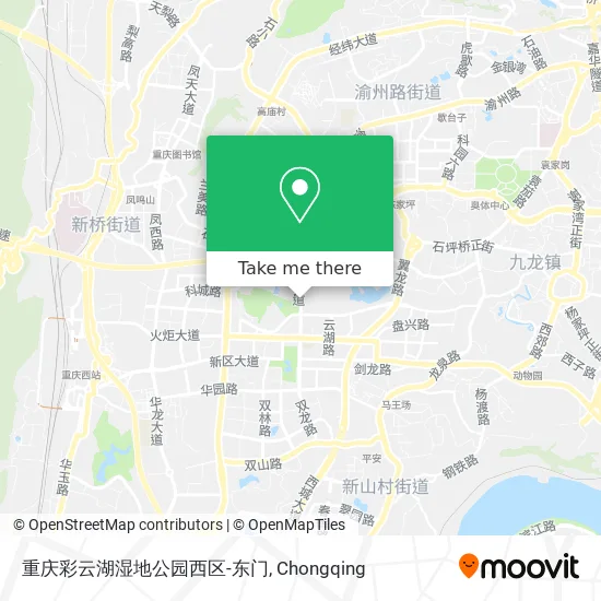 重庆彩云湖湿地公园西区-东门 map