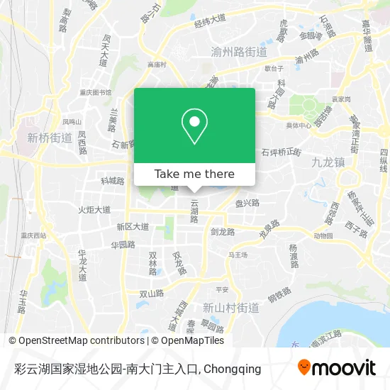 彩云湖国家湿地公园-南大门主入口 map
