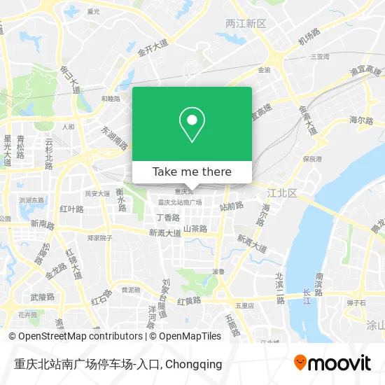 重庆北站南广场停车场-入口 map