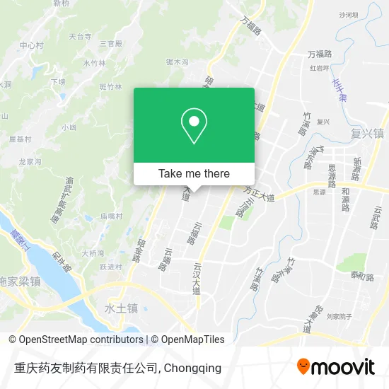 重庆药友制药有限责任公司 map